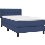  Box spring postelja z vzmetnico modra 80x200 cm blago, (20892964) | Shoptok.si