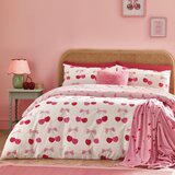 Catherine Lansfield Bijela/ružičasta posteljina za bračni krevet/za produženi krevet 230x220 cm Cherries and Bows – | shoptok.hr