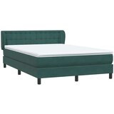 Box Spring krevet s madracem tamno zeleni 160x220 cm baršun - Tamnozelena 160 x 220 cm gumbi | shoptok.hr