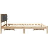  Krevetna konstrukcija s uzglavljem Tamno siva 160 x 200 cm | Eponuda.com