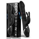 INTOYOU Reipo Vibrator with Up & Down Sliding Rings Black Cene