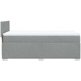 vidaXL Box spring postelja z vzmetnico svetlo siva 80x200 cm blago | Shoptok.si