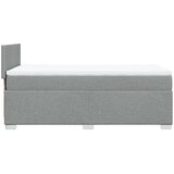 vidaXL Okvir kreveta s oprugama i madrac svjetlosivi 80x200cm tkanina | shoptok.hr