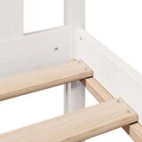  Knjižna postelja brez vzmetnice bela 120x200 cm trdna borovina | Shoptok.si