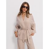 Sinsay Pamučni kimono s tkanim pojasom | shoptok.hr