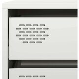 vidaXL Komoda bela 68x39x58,5 cm hladno valjano jeklo | Shoptok.si