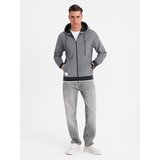 Ombre Men's softly structured hooded sweatshirt - black | shoptok.hr