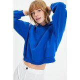Trendyol Sweatshirt - Navy blue - Relaxed fit Cene