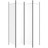Sobna Paravan 4-delni bel 200x200 cm blago, (20595043) | Shoptok.si