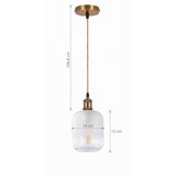Brilagi LED luster na sajli RETRO GLASS 1xE27/60W/230V prečnik 14 cm zlatna/bela | Eponuda.com