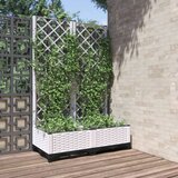  Vrtna sadilica s rešetkom bijela 80 x 40 x 121,5 cm PP | shoptok.hr