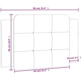  Jastuk za uzglavlje Zadar bijeli 90 cm od umjetne kože | shoptok.hr