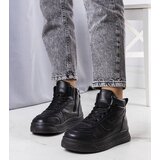 D/CEO Black wedge heeled boots Etylioo | Shoptok.si