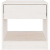 vidaXL Nočna omarica bela 40x31x40 cm trdna borovina | Shoptok.si