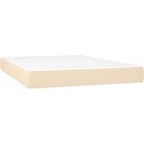  Krevet s oprugama i madracem krem 140x200 cm od tkanine | shoptok.hr