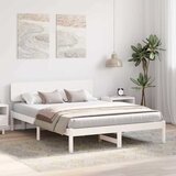  Krevetna konstrukcija Bijelo 200 x 200 cm Čvrsto borovo drvo | shoptok.hr