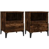  Noćni ormarići 2 kom boja dimljenog hrasta 40x35x50 cm | shoptok.hr