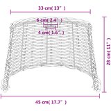  Sjenilo za stropnu svjetiljku bijelo Ø45x28 cm od pruća | shoptok.hr