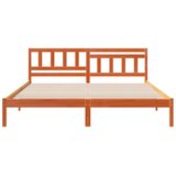  Krevetna konstrukcija s uzglavljem Vosak smeđa 150 x 200 cm | shoptok.hr