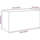 vidaXL Kopalniška stenska omarica siva sonoma 60x25x30 cm inž. les | Shoptok.si