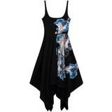 Desigual Dolge obleke VEST_ORCHID_LACROIX 26SWVK44 Črna Cene