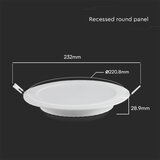 led ugradna svetiljka samsung chip LED/18W/230V 3000K ø 22 cm bela | Eponuda.com
