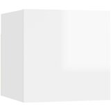 Furnova Nočna omarica visok sijaj bela 30,5x30x30 cm iverna plošča, (21926141) | Shoptok.si