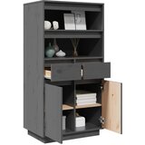  Visoka komoda siva 60 x 40 x 116,5 cm od masivne borovine | shoptok.hr