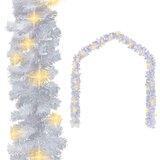vidaXL Božićna girlanda s LED svjetlima 10 m bijela Cijene