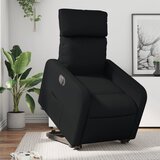 Maison Chic Električni naslanjač - Relax naslanjač s funkcijo vstajanja črno umetno usnje, (22062049) | Shoptok.si
