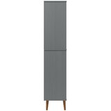  Regal za knjige MOLDE sivi 85x35x170,5 cm od masivne borovine | Eponuda.com