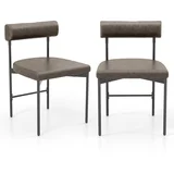 PVC usnjeni jedilni stol Set Grey 2 kosa, (5000006625)