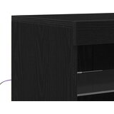  LED komoda Crni hrast 81 x 37 x 100 cm Konstruirano drvo | shoptok.hr