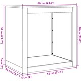 Stalak za drva za ogrjev 60 x 40 x 60 cm od nehrđajućeg čelika | shoptok.hr