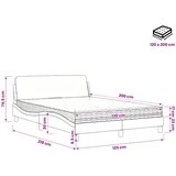  Krevet s madracem Dover plavi 120 x 200 cm baršunasti | shoptok.hr