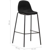  Barski stoli 6 kosov črno blago | Shoptok.si