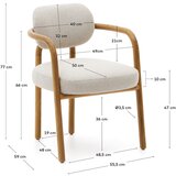 Kave Home Smeđa/krem blagovaonska stolica Melqui – | shoptok.hr