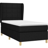 Box spring krevet s madracem crni 80 x 200 cm od tkanine | shoptok.hr
