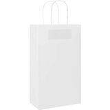  Papirnate vrećice 50 kom s ručkama bijele 21x11x36 cm | shoptok.hr