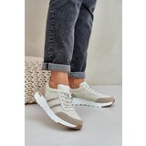 EVENTO PE1 Women's Leather Platform Sneakers Beige Gatira | Eponuda.ba