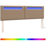  LED glava kreveta Boja cappuccina 180 cm Lažna koža | shoptok.hr