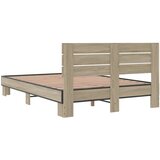  Okvir za krevet boja hrasta 140x200cm konstruirano drvo i metal | shoptok.hr