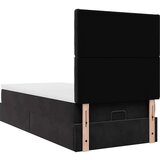  Otomanski okvir kreveta s madracima crni 90x190cm baršunasti | shoptok.hr