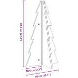  Drveno ukrasno božićno drvce bijelo 69,5 cm od masivne borovine | shoptok.hr
