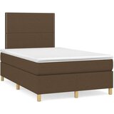  Box spring postelja z vzmetnico temno rjav 120x200 cm blago, (20725667) | Shoptok.si