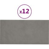  Zidne ploče baršunaste 12 kom svjetlosive 60 x 30 cm 2 16 m² | shoptok.hr