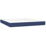 vidaXL Box spring postelja z vzmetnico modra 180x200 cm blag | Shoptok.si