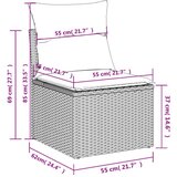  6-dijelni set vrtnih sofa s jastucima crni od poliratana | shoptok.hr