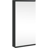  Kutni kupaonski ormarić s ogledalom crni 30 x 24 x 60 cm | shoptok.hr