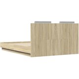  Okvir kreveta s uzglavljem LED boja hrasta sonome 120 x 190 cm | shoptok.hr